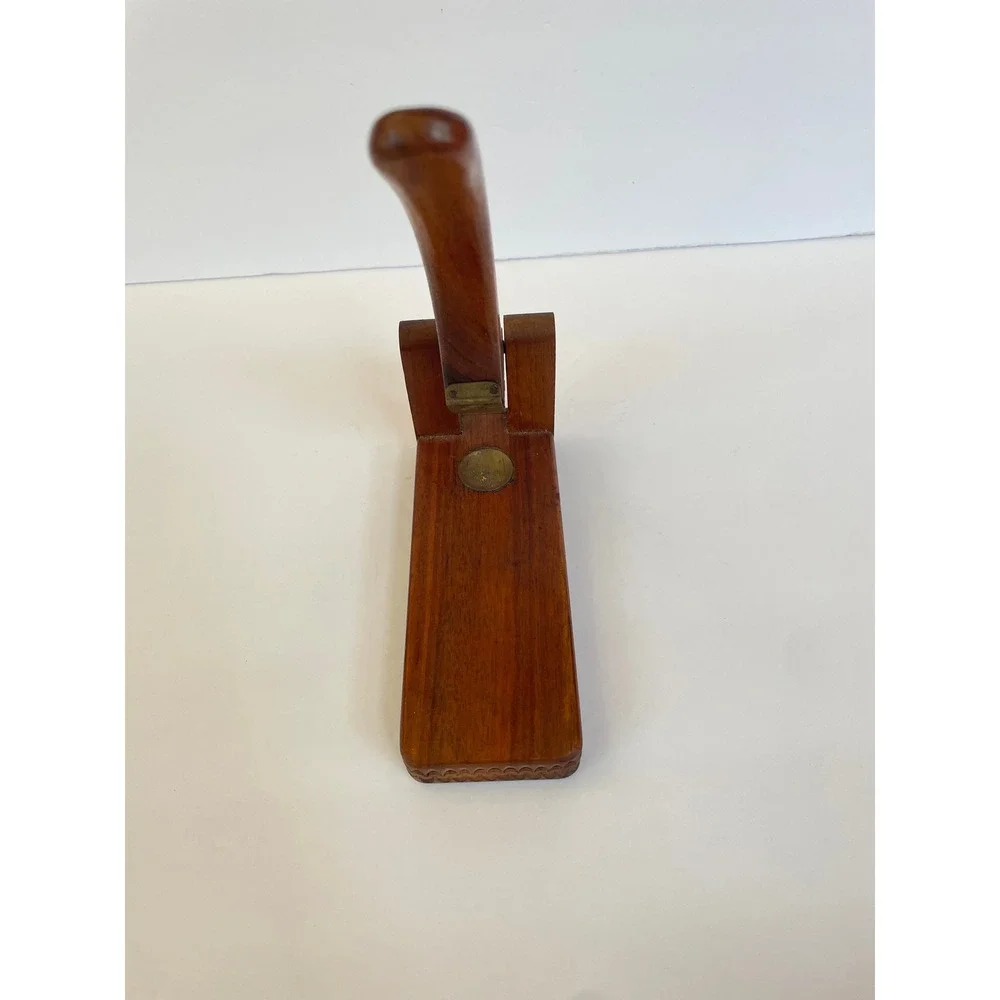 Vintage Hand Carved Wooden Nutcracker Lever Action Primitive Rustic Decor